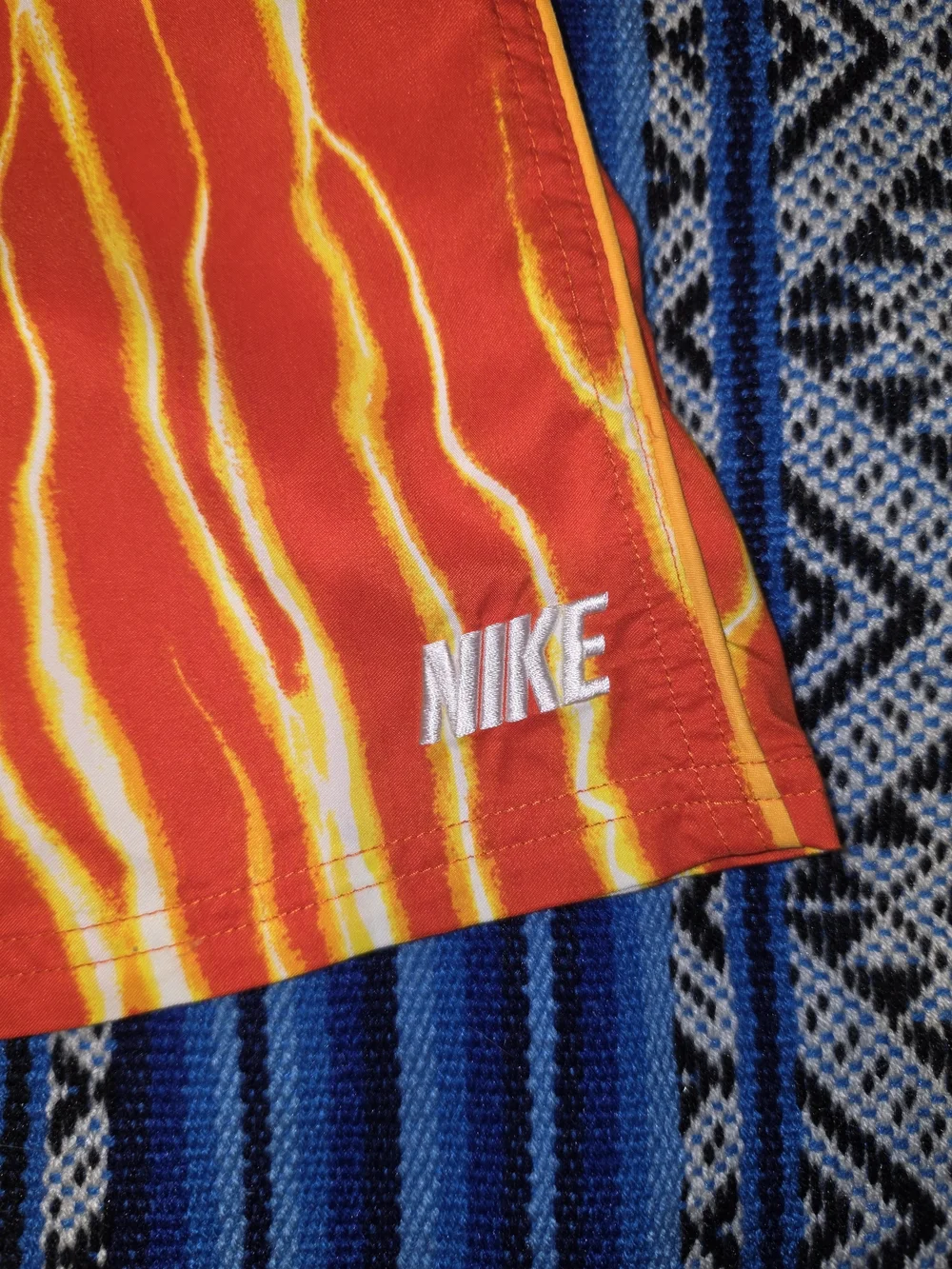 Vintage Y2K Nike Flames Swim Trunks XL